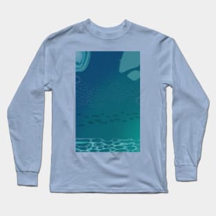 Blue Ocean Background Long Sleeve T-Shirt